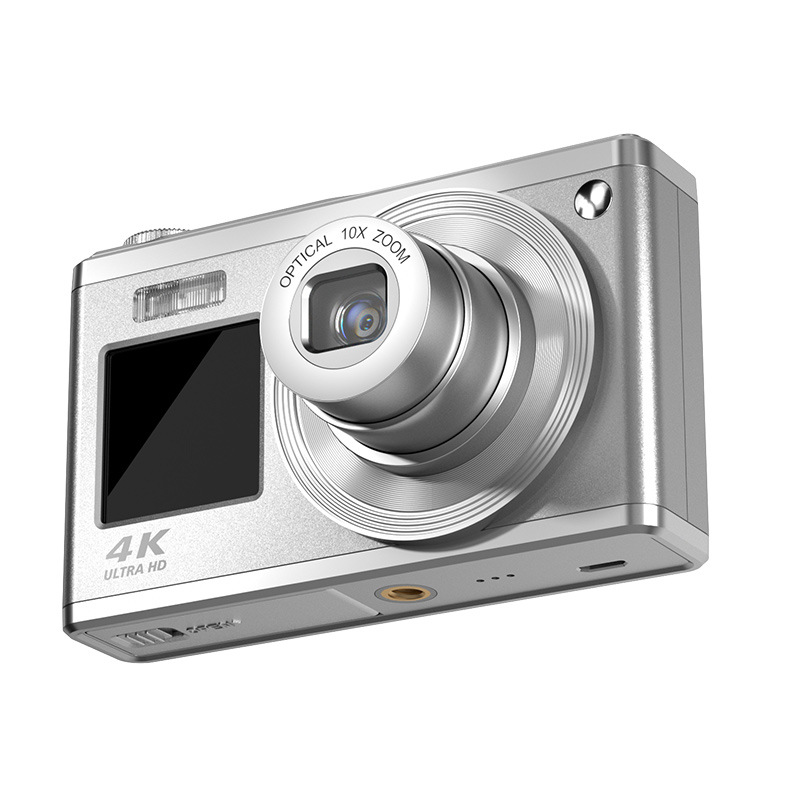 ccd新品4K高清光学变焦数码相机6400万照相机 双屏自拍美颜摄像机