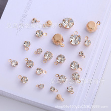 diy饰品配件单吊双吊钻铜爪水钻3.0mm-8.0mm身体链耳饰服装手链