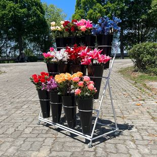 Wow Round Plastic Flower Bucket Flower Shop Decoration Thickeneded Durable Flower Pot Home Indoor Flower Stand Large Flower Arrangement Tube