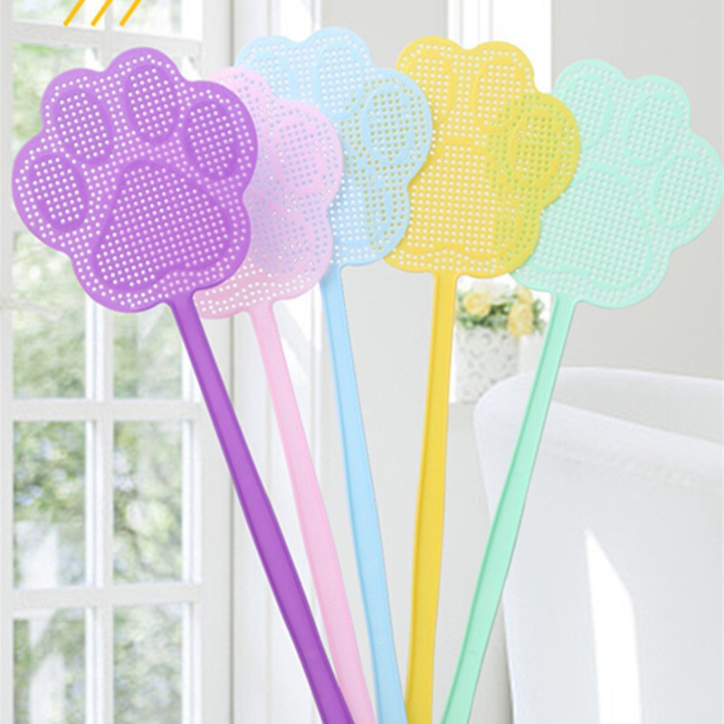 Shake tone explosion plastic fly swatter pp new material home beat not bad manual lengthened handle fly mosquito swatter wholesale