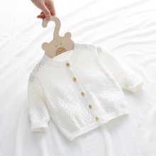 宝宝空调衫1新生儿棉月岁薄款女童春夏季婴儿针织开衫6毛衣外套