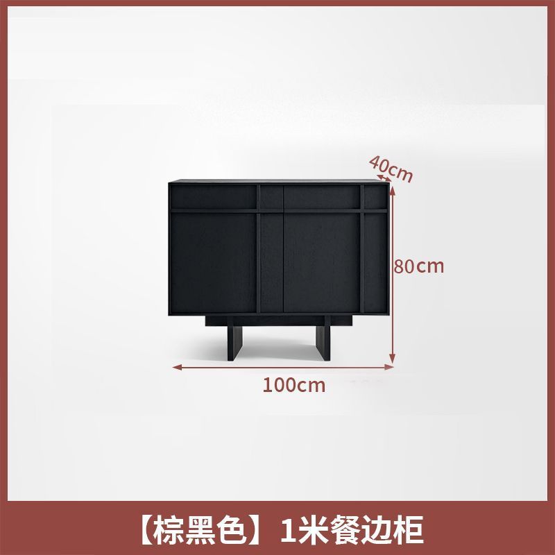 中古风餐边柜靠墙一体家用岩板储物柜客厅厨房骨骼线收纳柜茶水柜|undefined