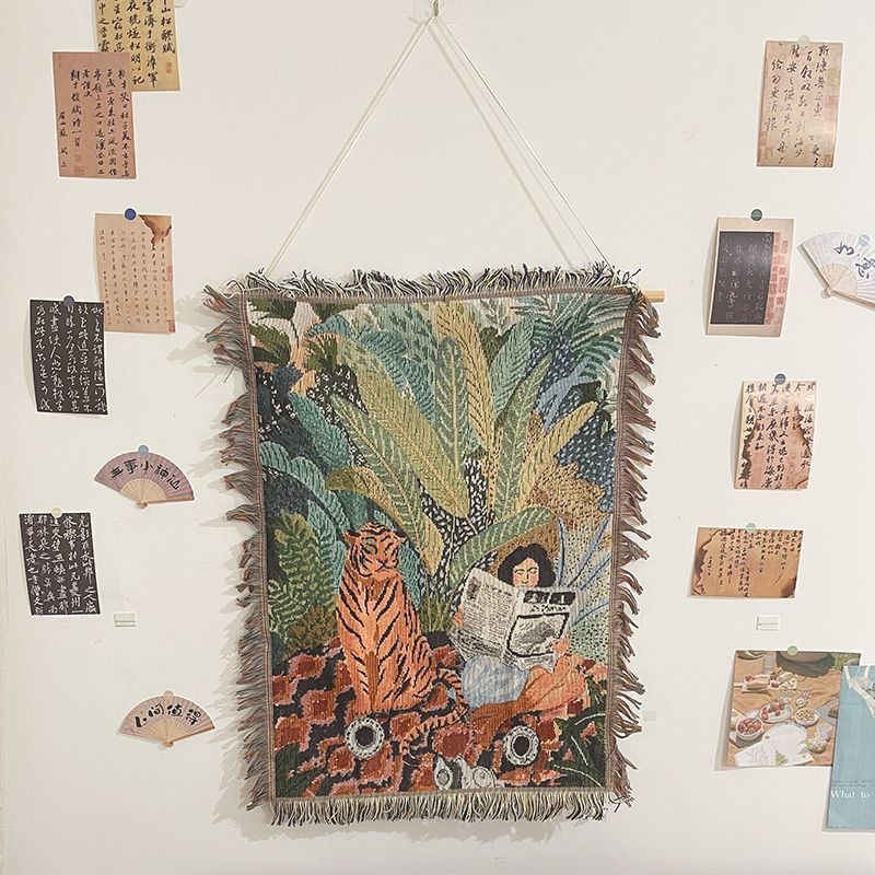 Estética de campamento nórdica personalizada sala de dormitorio sofá tapiz siesta mantas mantas mantas de campamento al aire libre mantas mantas mantas toallas de mesa