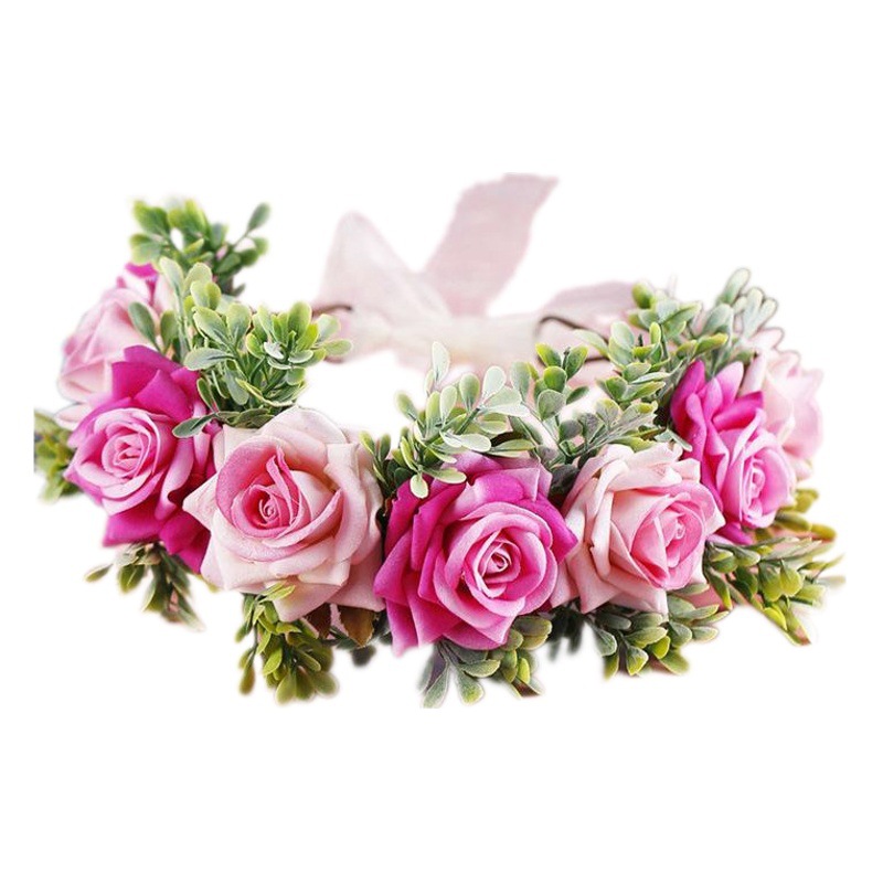 Suministro transfronterizo guirnalda hecha a mano guirnalda de Navidad vacaciones junto al mar accesorios de la boda tocado de franela accesorios ajustables para el cabello