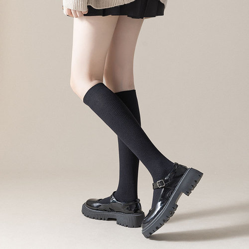 jk calf socks, pressure socks, ins trend high socks, autumn and winter over-the-knee socks, all cotton, do not fall out, do not tighten the feet, look slimming