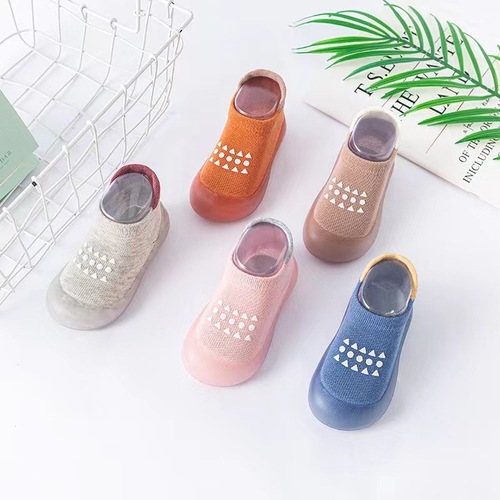 Baby first step shoes Spring and Autumn Soft Sole Boys and Girls Baby Shoes Anti-Slip Floor Shoes 1 Year 10 Months Infants' Shoes and Socks