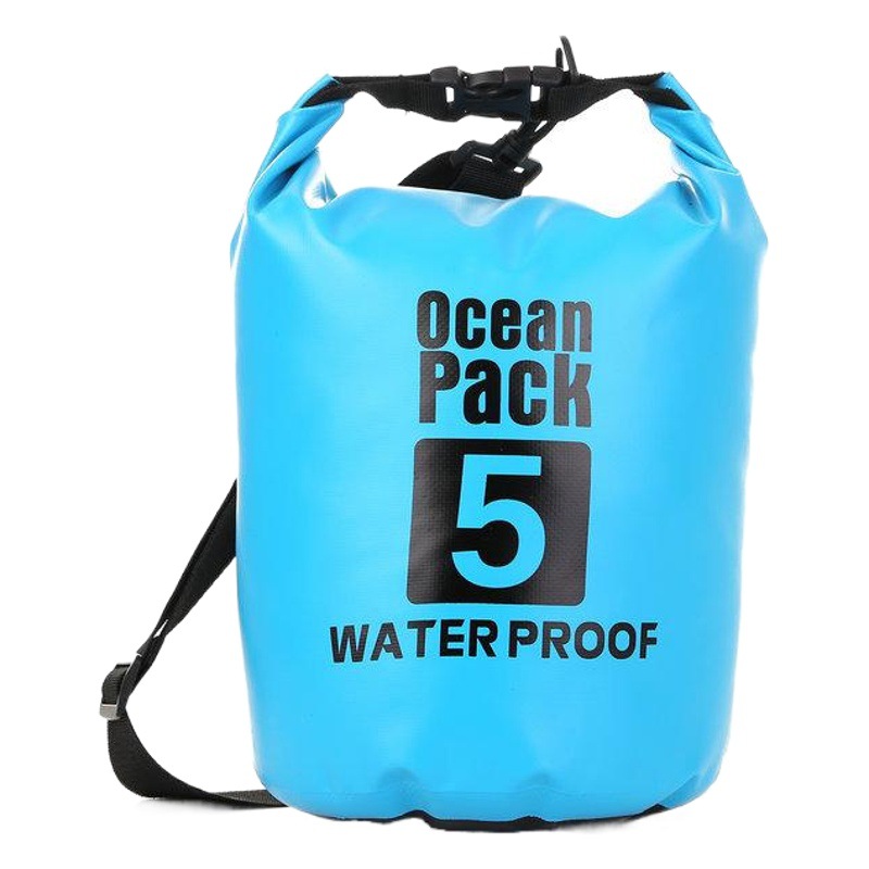 Cross-Border Hot Selling Outdoor Pvc Waterproof Bag Diving Rafting Single and Double Shoulder Strap Floating Waterproof Bag Swimming Waterproof Bucket Bag