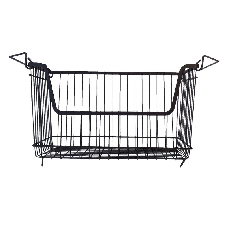 Cesta de almacenamiento simple de hierro forjado Cesta de almacenamiento de cocina Cesta de almacenamiento de vestuario Cesta de almacenamiento de ropa Cesta de almacenamiento de artículos