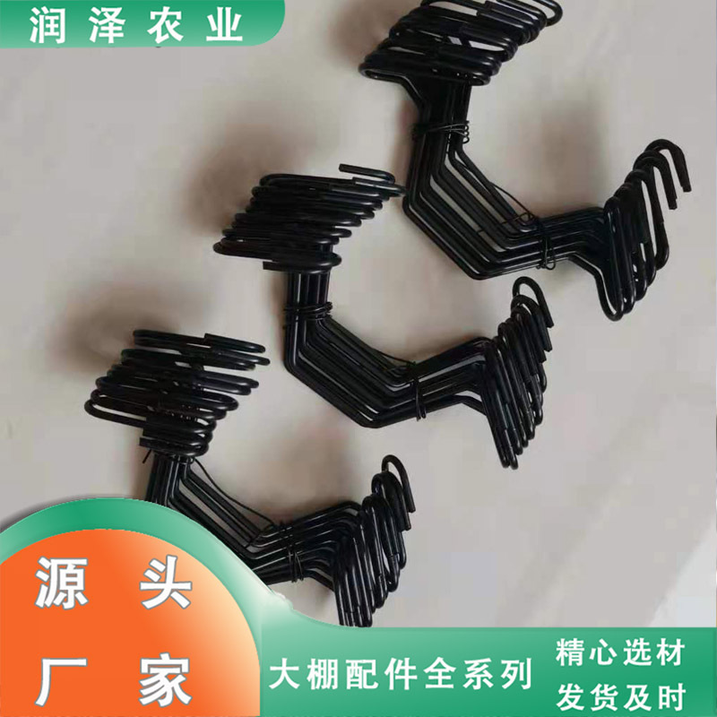 大棚防风拉簧批发 压膜线双钩引线簧 大棚配件电泳镀锌八字簧