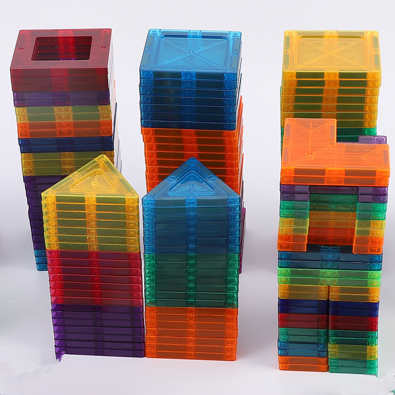 Magnetic Building Blocks Refill Set Educational Toy Magnetic Tiles Large Size for Children Wholesale
