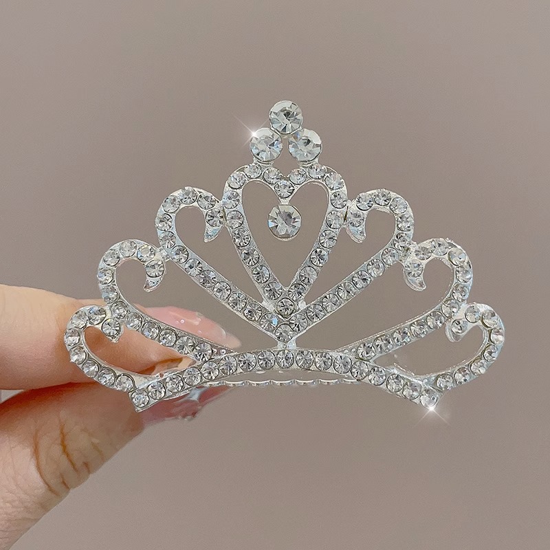 Pein de cabello de diamante de corona princesa de alta gama pein de cabello de niñas pein de cabello de niñas clip de cabello