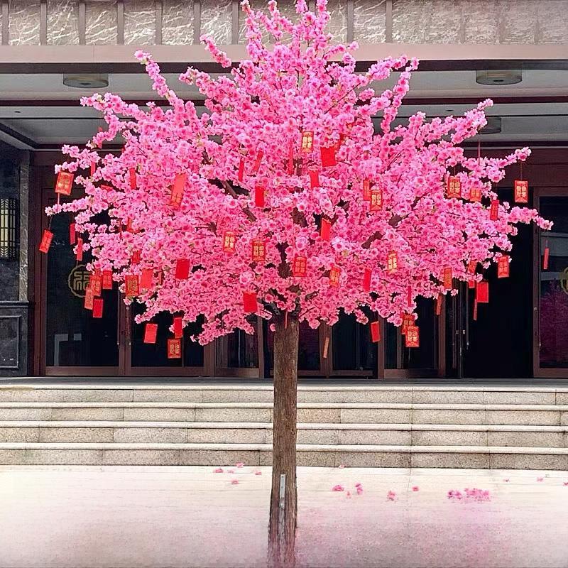 彷真桃花树假桃树大型植物 彷真樱花树彷真梅花树许愿树桃花装饰