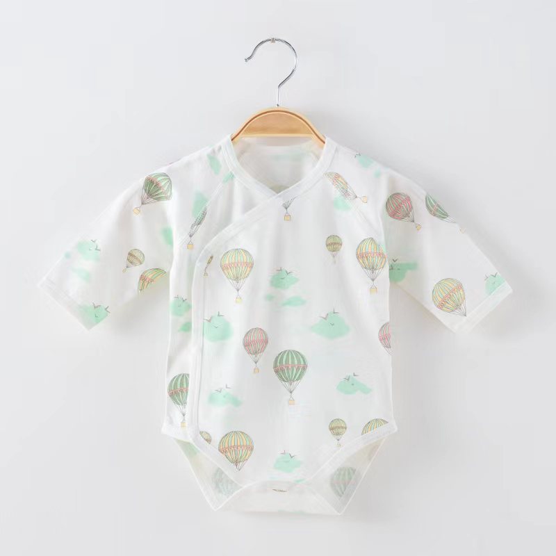 Bebé recién nacido vaina algodón recién nacido bebé primavera y otoño invierno ropa manga larga tocando fondo sin hueso mono mameluco