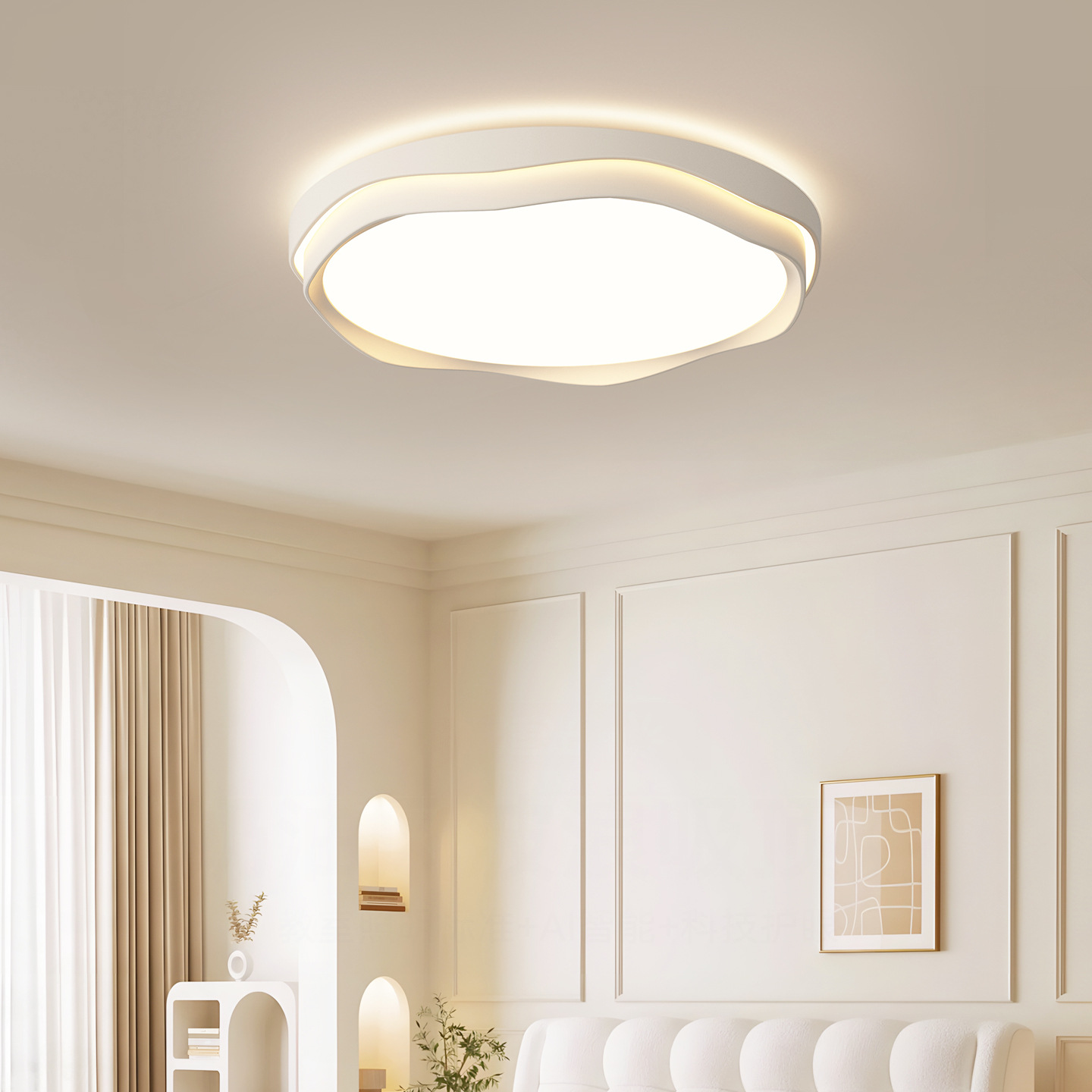 Luz de la sala de estar, viento crema, nueva lámpara de dormitorio, lámpara de techo, moderna y simple, comedor doméstico, sala de estar, luz principal 184L