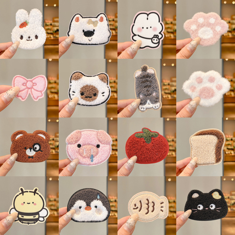 Autumn and winter fun forehead magic tape hair accessories, cute and sweet hair fringe stickers, 2026 new cartoon seamless hair stickers