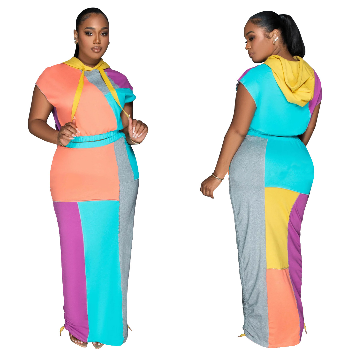 C6975 Aliexpress transfronterizo Amazon estación independiente de moda europea y americana impresión de ropa de mujer de manga corta vestido de venta caliente