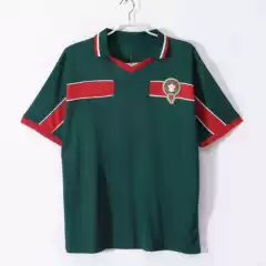 Cross-Border Retro Football Uniform 1998 Morocco Home Jersey Fan Adult Short-Sleeved T-Shirt Breathable Printed Number