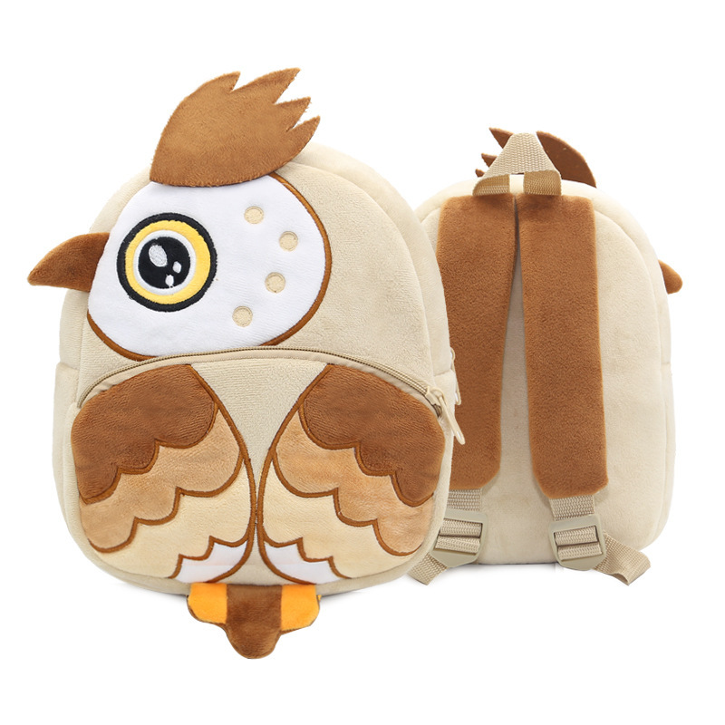 3D lindos dibujos animados peluche niños jardín de infantes mochila escolar movimiento de animales escolares mochila de peluche mochila de niños