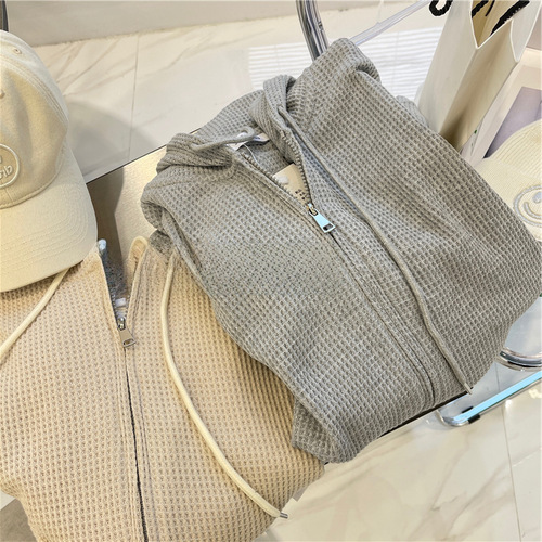 Women's Hooded Sweatshirt Autumn New Loose Casual Slimming Versatile Thin Casual Open Zipper Coat