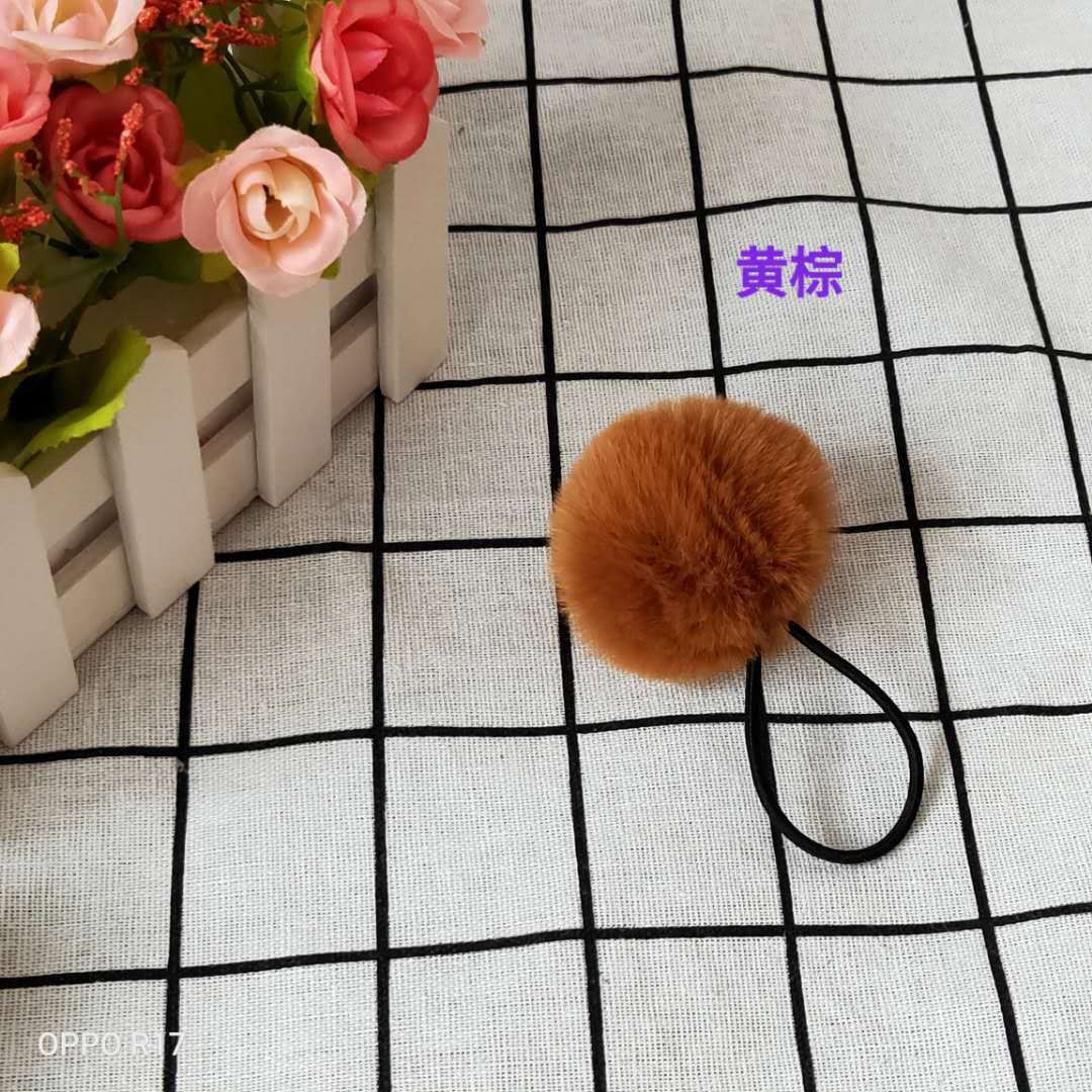 Estilo coreano Bola de Pelo banda de pelo tocado banda de goma para niños banda de pelo Bola de Pelo de imitación accesorios para el cabello tocado Bola de Pelo al por mayor
