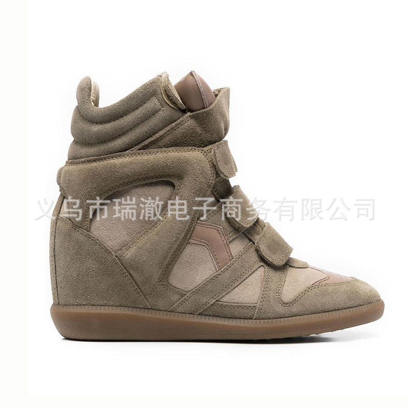 Isa Women's Height-Increasing Shoes 2026 New Hidden High-Top Color-Block Flat Casual Velcro Sneakers for Women Isa Women's Height-Increasing Shoes 2026 New Hidden High-Top Color-Block Flat Casual Velcro Sneakers for Women