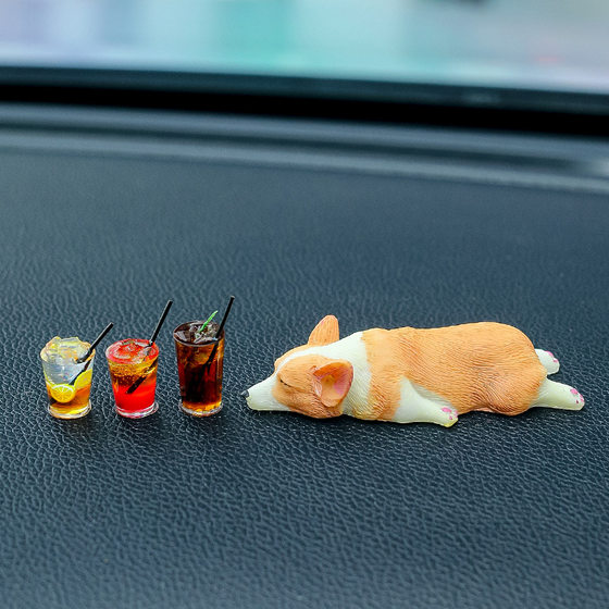 Car Ornaments Mini Animal Car Interior Central Console Decoration Cartoon Doll Creative Small Ornaments Car Accessories