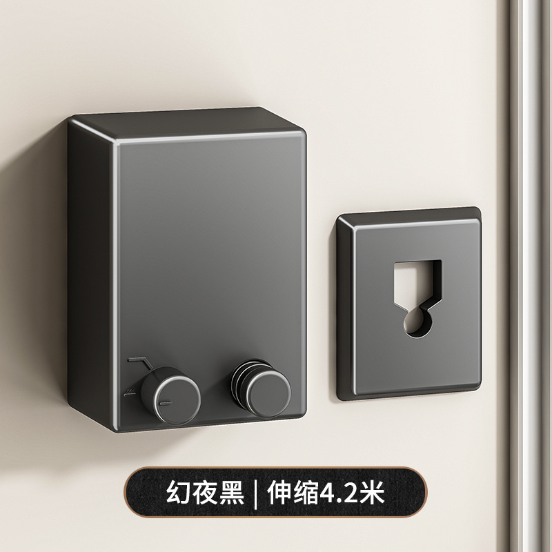 隐形晾衣绳晾衣服神器绳子室内免打孔卫生间收缩伸缩阳台钢丝绳架|undefined