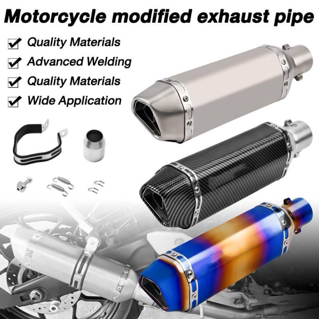 Motorcycle Modified Universal Exhaust Pipe Silencer Small Hexagonal Huanglong 600 Little Ninja 250 Yongyuan 350R25/R