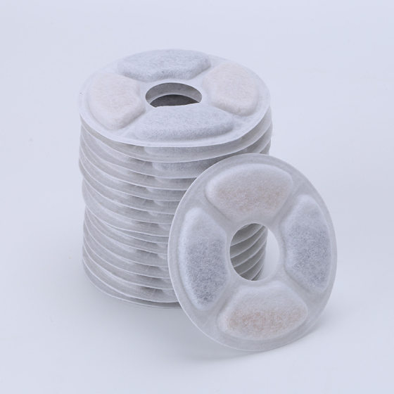 Factory wholesale pet water dispenser filter element round water feeder filter screen cat water dispenser filter cotton sheet