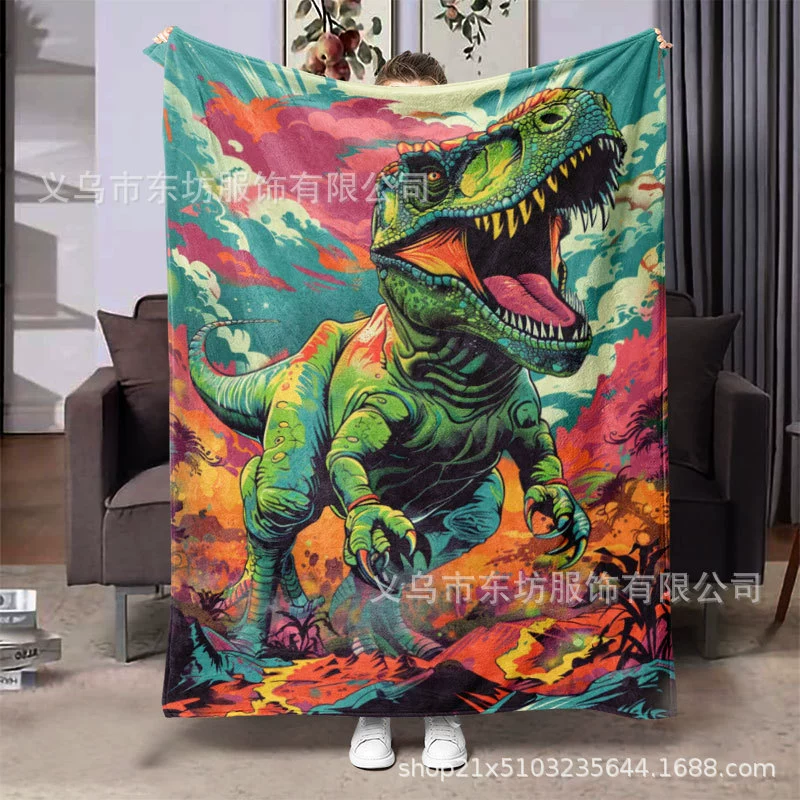 Творческий динозавр индивидуальность удобный фланелевый одеяло ленивый домашний обязательный