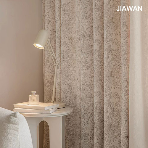 Light French Chenille Baby Fleece Curtains Villa Whole House Thick Chenille Patterned Blackout Curtains Custom Made