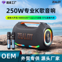 狂热者 ZE41新品250W大音量蓝牙小音响k歌超长续航广场舞手提音箱
