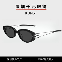 GM新款25年Kunst墨镜女猫眼高级感防紫外线太阳镜林一同款UV400