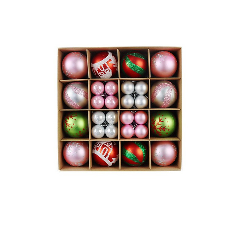 Set de bolas decorativas de Navidad en caja de regalo, colgantes para vitrina y fiestas, decoración de árbol de Navidad, comercio exterior transfronterizo