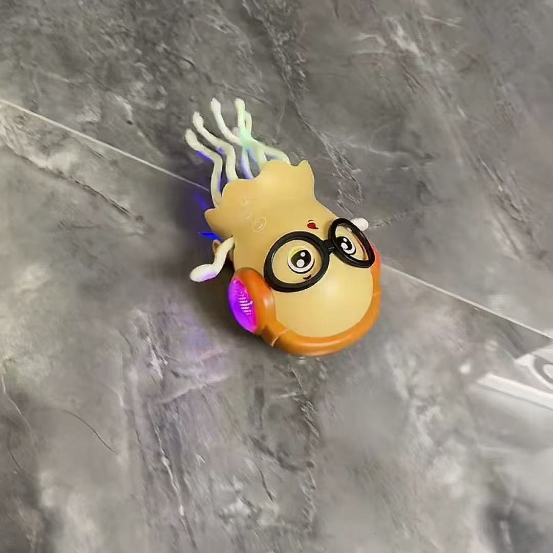 Nuevo cross-border divertido baile eléctrico mágico pulpo medusa luz música infantil juguetes de puzzle en stock al por mayor