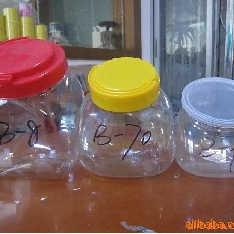 厂家直销塑料异形斜口瓶  透明糖果罐  pet饰品包装瓶