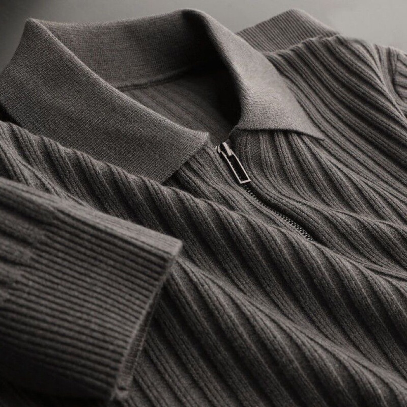 Lapel Knit Polo Shirt, Warm Ribbed Sweater, 2022 Autumn and Winter Light Business Half-Zip Knit Top, Versatile Lapel Knit Polo Shirt, Warm Ribbed Sweater, 2022 Autumn and Winter Light Business Half-Zip Knit Top, Versatile