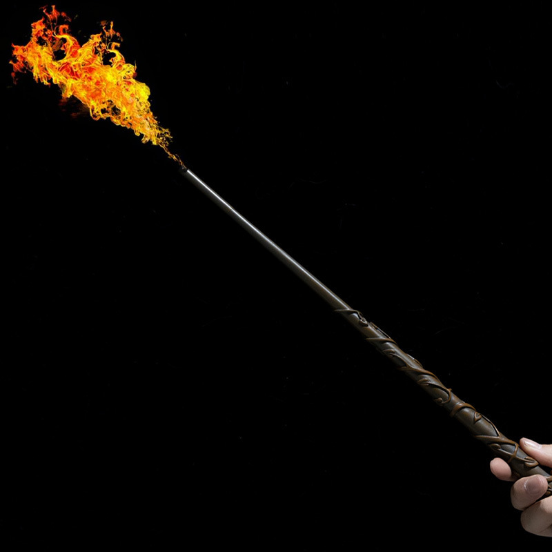 Harry's Fire-Breathing Wand, Dark Magic Wand, Magic Prop That Fires Fireballs, Hermione's Fire-Breathing Magic Wand