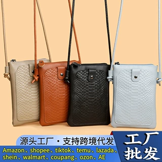 时尚设计感单肩包女头层牛皮外贸时尚百搭迷你斜挎包女士通勤包包
