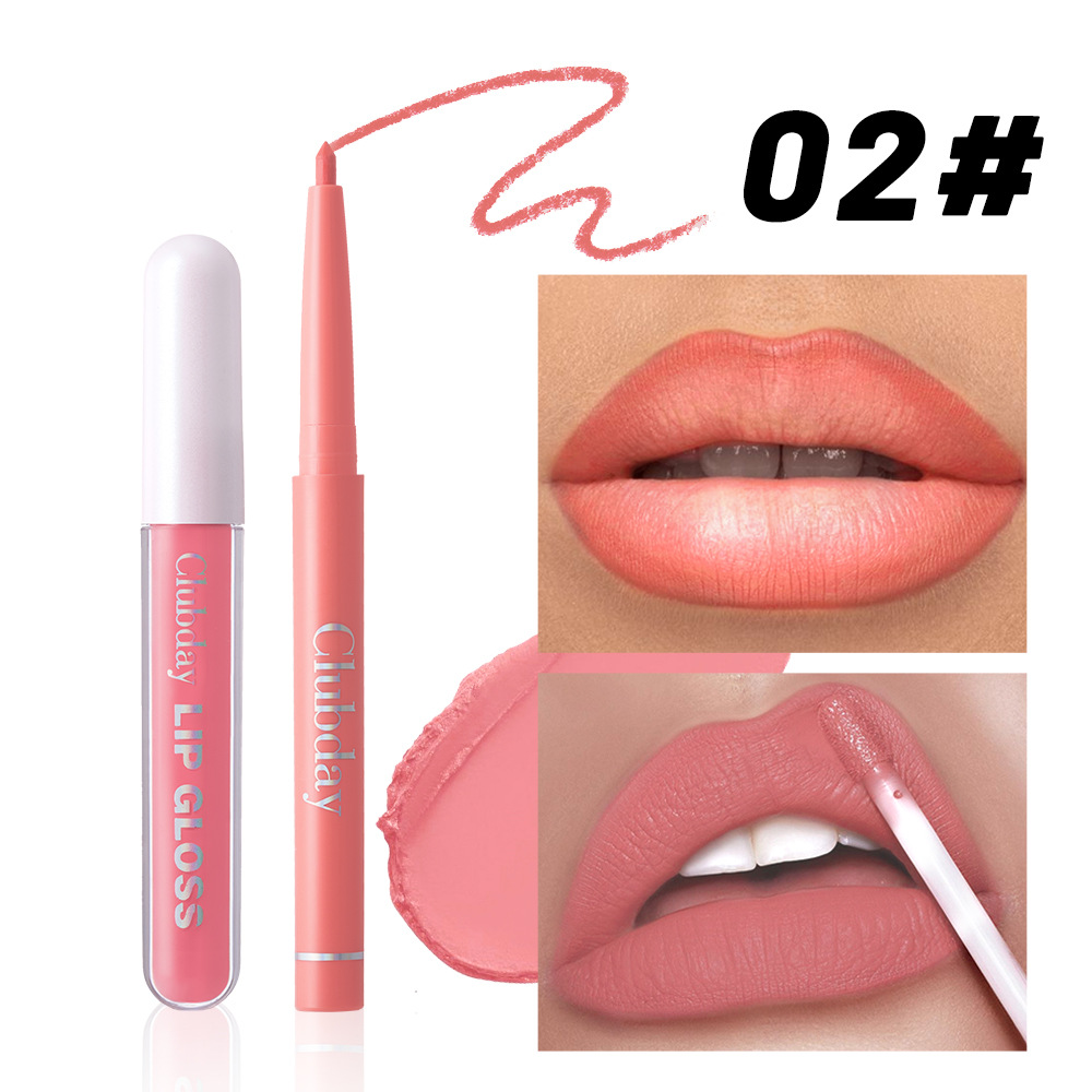 Clubday Long-lasting Velvet Matte Lip Gloss and frosted Outlining Lip Pen 6+6 Set, easy-to-Apply lipstick pen undefined