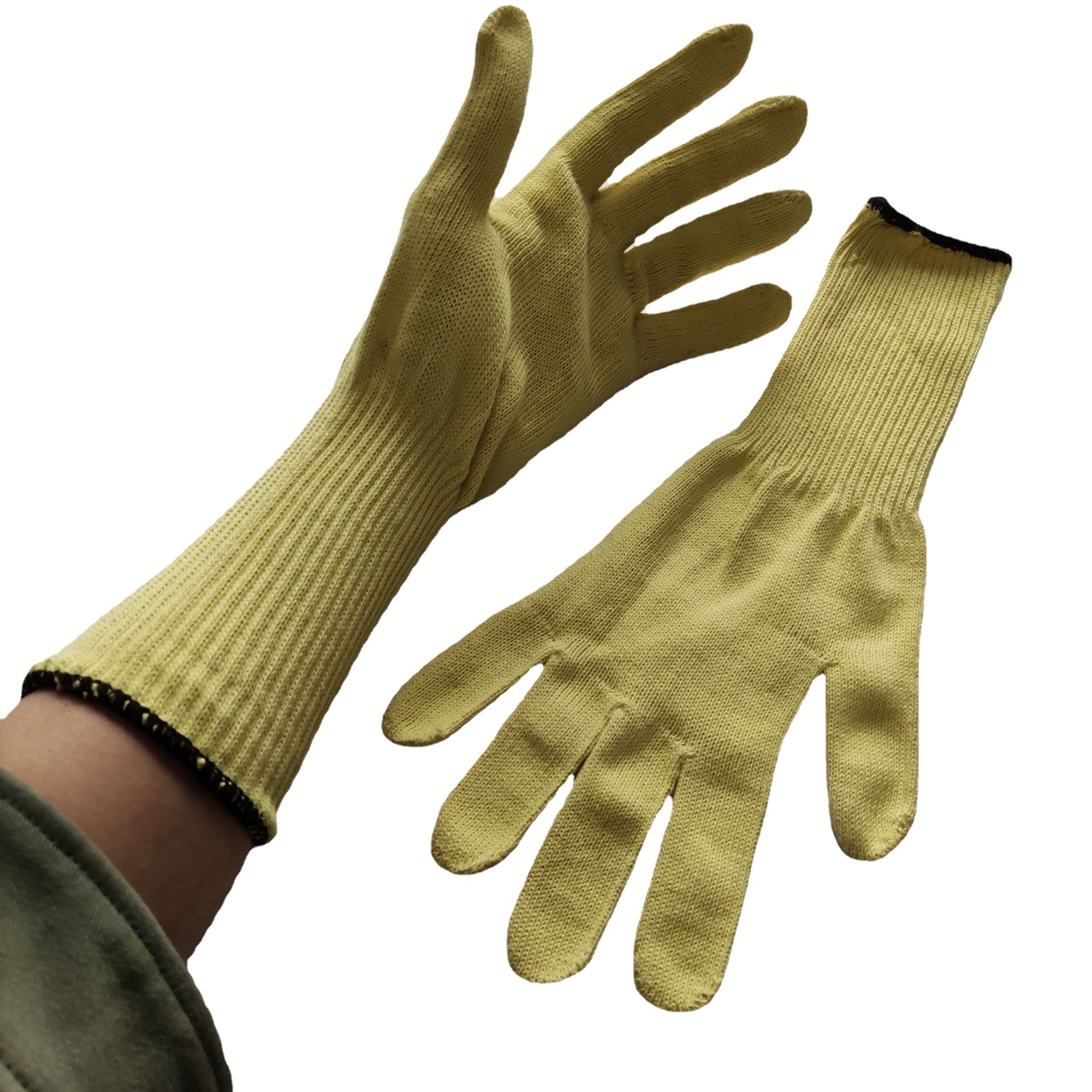 微渐凯夫拉手套F174 耐磨抗割耐腐蚀针织高强力工业芳纶1414手套