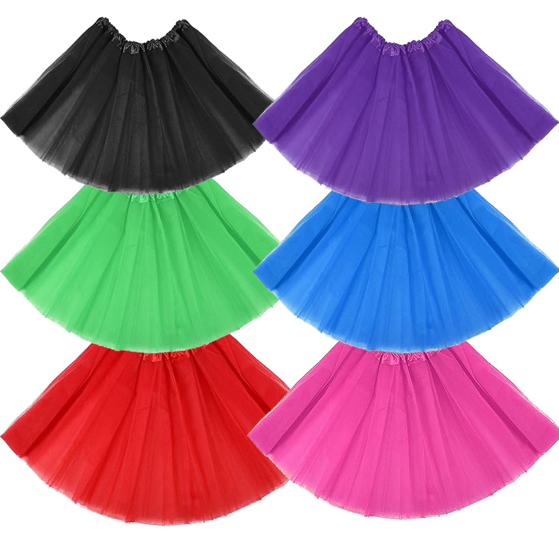 外贸热销夏季成人四层带里布网纱tutu裙女士舞蹈表演蓬蓬裙批发
