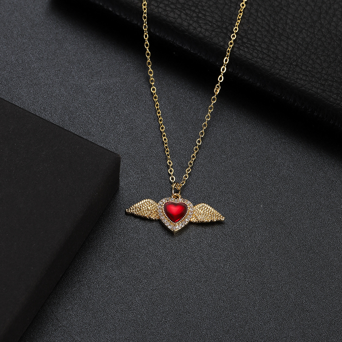 17g Weight Pendant, Chain Jewelry Making Type Copper Chain Material 1 Piece Quantity Holiday, Street Occasion Copper Material Heart Shape Pattern Unisex Gender Plating Design Retro, Simple Style Style 1 Piece Copper Heart Shape Pendant Chain 21