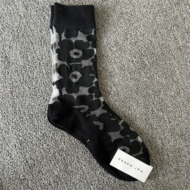 Casual Women's Flower Cotton Crew Socks A Pair display picture 2