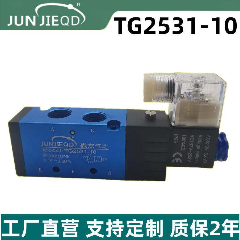 源頭工廠索諾天工型二位五通電磁閥TG2521-08單電控氣動換向閥