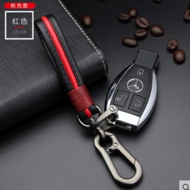 革ロープキーホルダーペンダント編組ロープキーリング金属カップル漫画アクセサリー男性と女性の車のキーチェーン