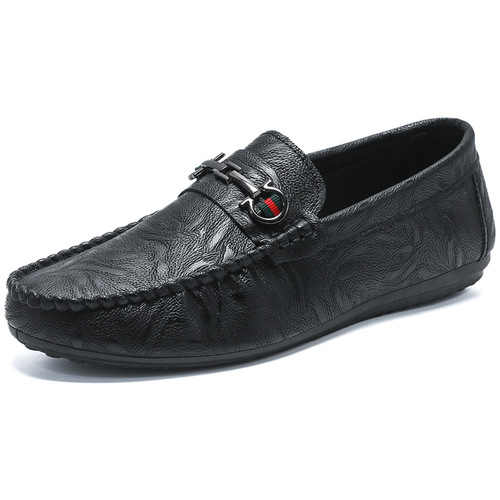  new spring Korean style casual shoes men's bean shoes men's driving slip-on slip-on shoes leather shoes loafers
