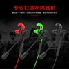 Cross -border new sports headset in -ear transparent heavy bass running chicken game wired headphones around ear