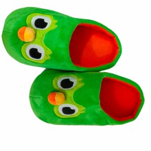 跨境新款秋冬duo plushie of Duo the owl绿头鹰毛绒多儿拖鞋