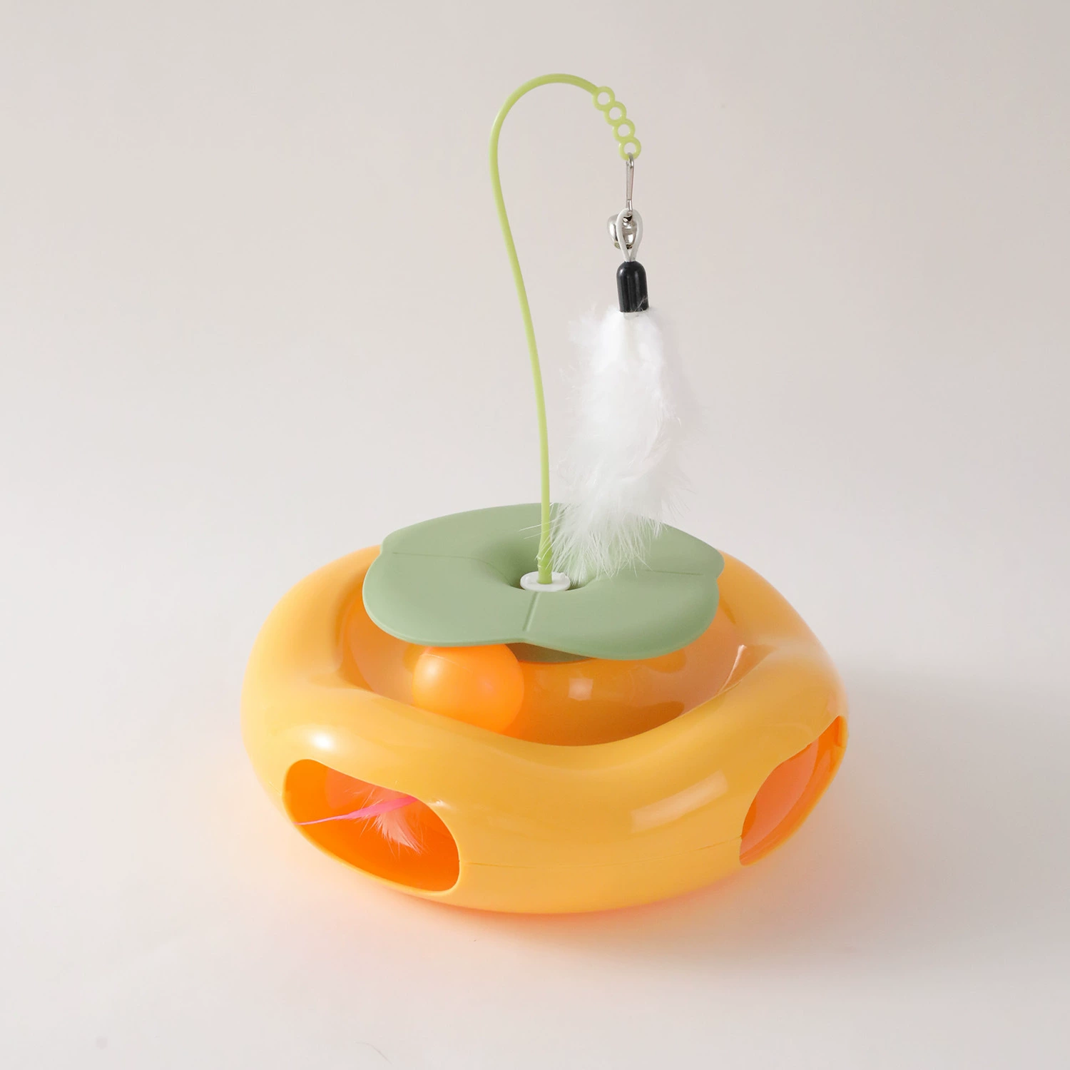 Interactive Cat Toy — Ice‑Cream Stack Plastic Play Tower, Pet Entertainment, multi-size 20–24 cm